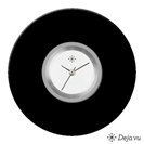 Deja vu Uhr, Schmuckscheiben, Acryl (Kombischeiben einfarbig), schwarz-grau-silber, K 500 e