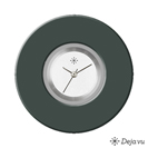 Deja vu Uhr, Schmuckscheiben, Acryl (Kombischeiben einfarbig), schwarz-grau-silber, K 501 u