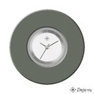 Deja vu Uhr, Schmuckscheiben, Acryl (Kombischeiben einfarbig), schwarz-grau-silber, K 503 u