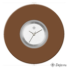 Deja vu Uhr, Schmuckscheiben, Acryl einfarbig, braun-gold, K 508 e  Deja vu Uhr, Schmuckscheiben, Acryl einfarbig, braun-gold, K 508 e