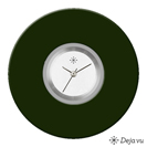 Deja vu Uhr, Schmuckscheiben, Acryl einfarbig, gr�n-gelb, K 517 e