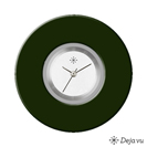 Deja vu Uhr, Schmuckscheiben, Acryl einfarbig, gr�n-gelb, K 517 u