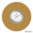 Deja vu Uhr, Schmuckscheiben, Acryl einfarbig, gr�n-gelb, K 519 e