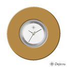 Deja vu Uhr, Schmuckscheiben, Acryl einfarbig, gr�n-gelb, K 519 u