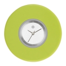 Deja vu Uhr, Schmuckscheiben, Acryl einfarbig, gr�n-gelb, K 546