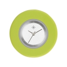 Deja vu Uhr, Schmuckscheiben, Acryl einfarbig, gr�n-gelb, K 547