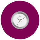 Deja vu Uhr, Schmuckscheiben, Acryl (Kombischeiben einfarbig), lila-rosa, K 557