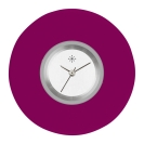 Deja vu Uhr, Schmuckscheiben, Acryl (Kombischeiben einfarbig), lila-rosa, K 558