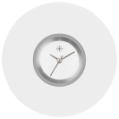 Deja vu Uhr, Schmuckscheiben, Acryl einfarbig, schwarz-grau-silber, K 577  Deja vu Uhr, Schmuckscheiben, Acryl einfarbig, schwarz-grau-silber, K 577