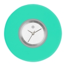 Deja vu Uhr, Schmuckscheiben, Acryl einfarbig, blau-t�rkis, K 582