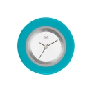Deja vu Uhr, Schmuckscheiben, Acryl einfarbig, blau-t�rkis, K 588
