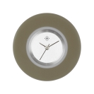 Deja vu Uhr, Schmuckscheiben, Acryl einfarbig, braun-gold, K 598