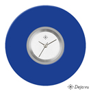 Deja vu Uhr, Schmuckscheiben, Acryl einfarbig, blau-t�rkis, K 61 e