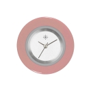 Deja vu Uhr, Schmuckscheiben, Acryl einfarbig, lila-rosa, K 62-1