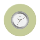 Deja vu Uhr, Schmuckscheiben, Acryl einfarbig, gr�n-gelb, K 62-1 u