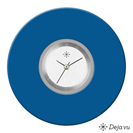Deja vu Uhr, Schmuckscheiben, Acryl einfarbig, blau-t�rkis, K 6 e