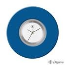 Deja vu Uhr, Schmuckscheiben, Acryl einfarbig, blau-t�rkis, K 6 u
