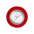 Deja vu Uhr, Schmuckscheiben, Acryl einfarbig, rot-orange, K 78-1  Deja vu Uhr, Schmuckscheiben, Acryl einfarbig, rot-orange, K 78-1