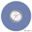 Deja vu Uhr, Schmuckscheiben, Acryl einfarbig, blau-t�rkis, K 86-1 a