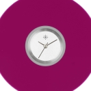 Deja vu Uhr, Schmuckscheiben, Acryl einfarbig, lila-rosa, K 88