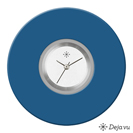 Deja vu Uhr, Schmuckscheiben, Acryl einfarbig, blau-t�rkis, K 8-1 e