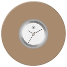 Deja vu Uhr, Schmuckscheiben, Acryl einfarbig, braun-gold, K 96-1 a  Deja vu Uhr, Schmuckscheiben, Acryl einfarbig, braun-gold, K 96-1 a