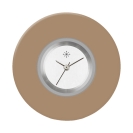 Deja vu Uhr, Schmuckscheiben, Acryl einfarbig, braun-gold, K 96-1 u