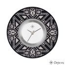 Deja vu Uhr, Schmuckscheiben, Print-Design, schwarz-grau-weiß, Kd 35  Deja vu Uhr, Schmuckscheiben, Print-Design, schwarz-grau-weiß, Kd 35