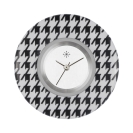 Deja vu Uhr, Schmuckscheiben, Print-Design, schwarz-grau-wei�, L 100-1