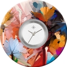 Deja vu watch, jewelry discs, Print-Design, colorful, L 104-2