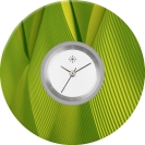 Deja vu watch, jewelry discs, Print-Design, green-yellow, L 123-2