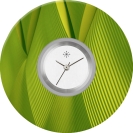 Deja vu Uhr, Schmuckscheiben, Print-Design, gr�n-gelb, L 123-2