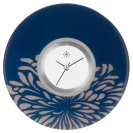 Deja vu Uhr, Schmuckscheiben, Print-Design, blau-t�rkis, L 127-2