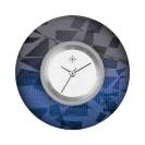 Deja vu Uhr, Schmuckscheiben, Print-Design, blau-t�rkis, L 135-1