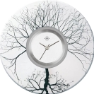 Deja vu Uhr, Schmuckscheiben, Print-Design, schwarz-grau-wei�, L 139-3