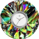 Deja vu watch, jewelry discs, Print-Design, colorful, L 151-2