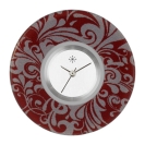 Deja vu watch, jewelry discs, Print-Design, red-orange, L 154