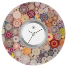 Deja vu watch, jewelry discs, Print-Design, colorful, L 156-3