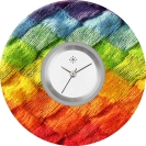 Deja vu Uhr, Schmuckscheiben, Print-Design, bunt, L 176-2