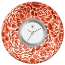 Deja vu watch, jewelry discs, Print-Design, red-orange, L 188-1
