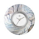 Deja vu watch, jewelry discs, Print-Design, black-grey-white, L 189-1