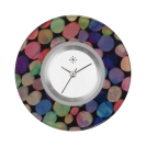 Deja vu watch, jewelry discs, Print-Design, colorful, L 189-2