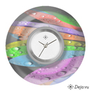 Deja vu watch, jewelry discs, Print-Design, colorful, L 190-3