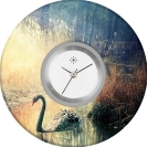 Deja vu Uhr, Schmuckscheiben, Print-Design, braun-gold, L 193-1  Deja vu Uhr, Schmuckscheiben, Print-Design, braun-gold, L 193-1