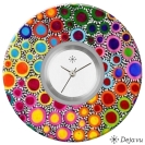 Deja vu watch, jewelry discs, Print-Design, colorful, L 19-3