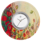 Deja vu Uhr, Schmuckscheiben, Print-Design, bunt, L 207-2