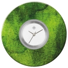 Deja vu Uhr, Schmuckscheiben, Print-Design, gr�n-gelb, L 210-1