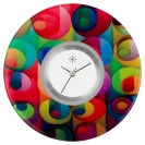 Deja vu watch, jewelry discs, Print-Design, colorful, L 219-1