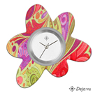 Deja vu watch, jewelry discs, Print-Design, colorful, L 219-2