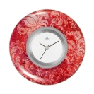 Deja vu watch, jewelry discs, Print-Design, red-orange, L 221